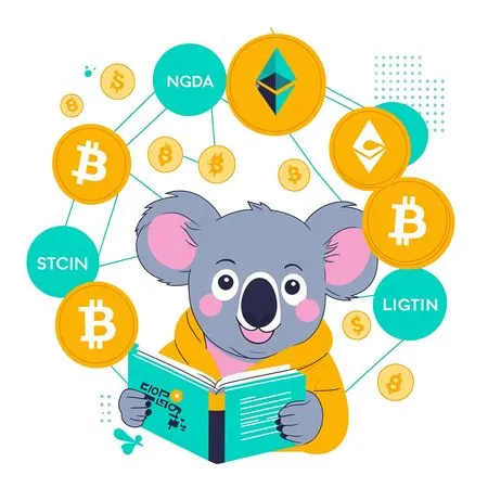 Koala Learning About Cryptocurrencies  AI Image