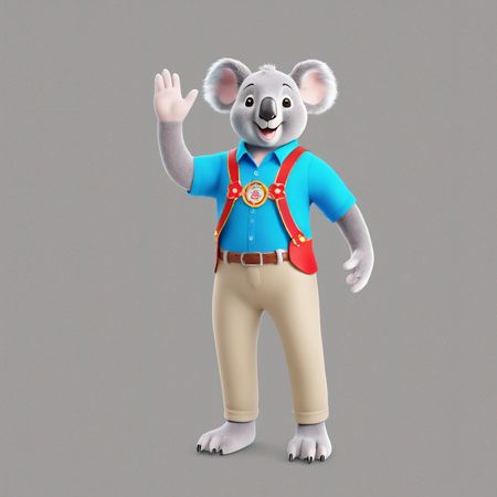 Koala saluant  Image IA