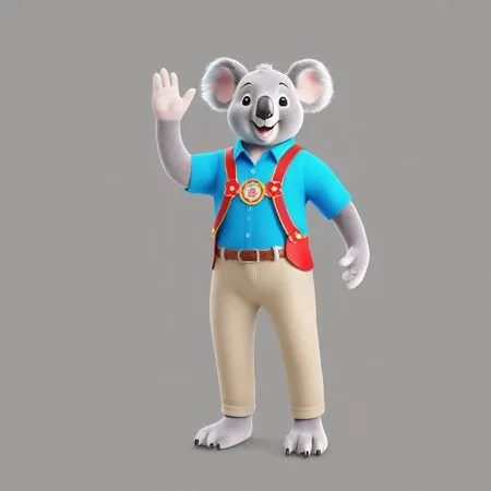 Koala saluant  Image IA