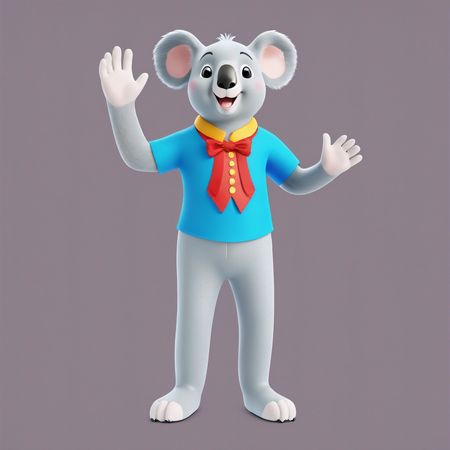 Koala Waving Hand  AI Image