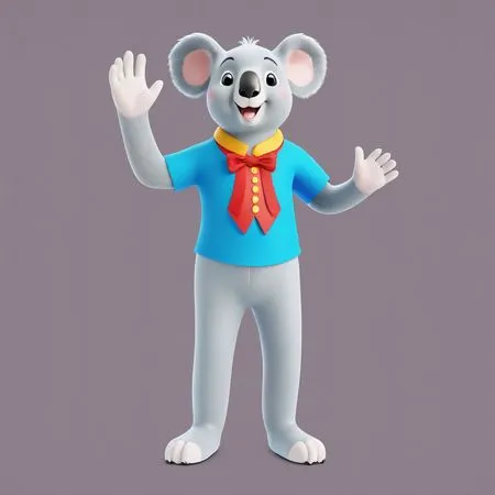 Koala Waving Hand  AI Image