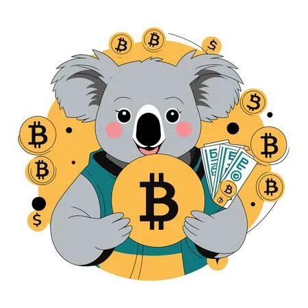 Koala With Bitcoin And Cash  AI Image