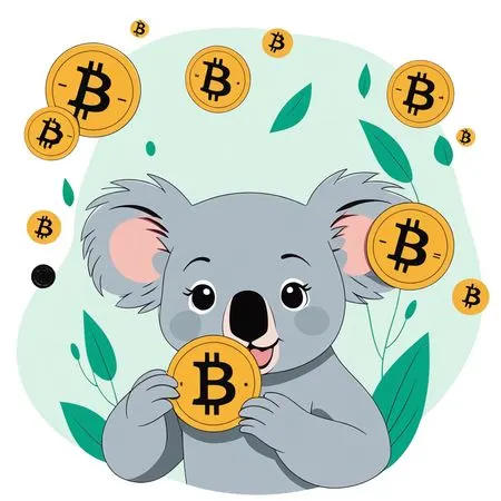 Koala With Bitcoin Symbols  AI Image