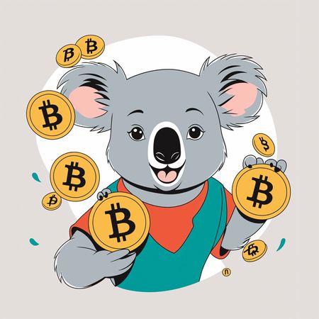 Koala With Bitcoins  AI Image