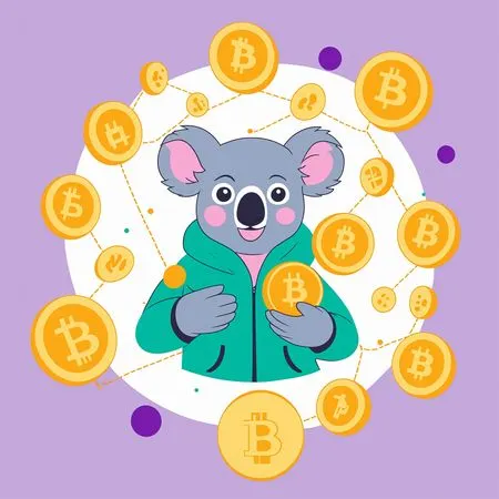 Koala With Bitcoins In A Crypto Network  AI Image