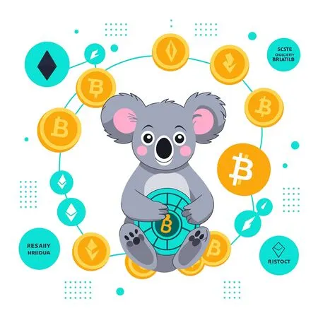Koala With Digital Coins  AI Image