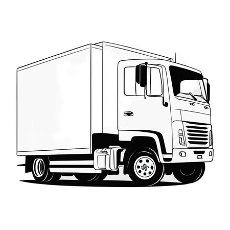 Large Delivery Truck  AI Image