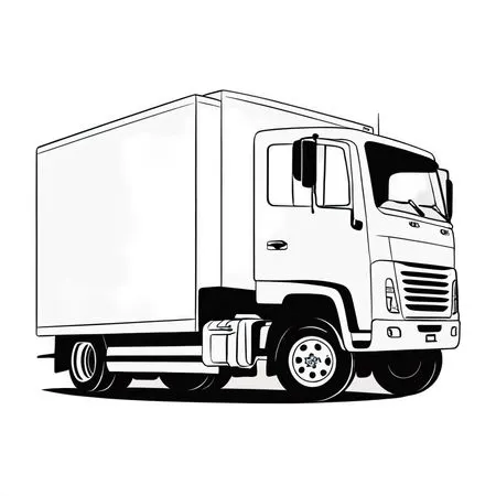 Large Delivery Truck  AI Image