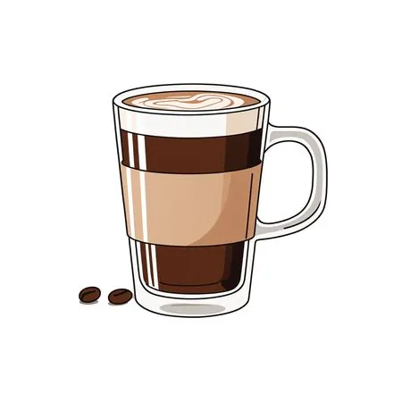 Latte In Mug With Coffee Beans  AI Image