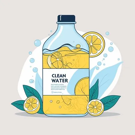 Lemon-infused water  AI Image