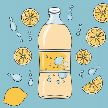 Lemonade With Lemon Slices  AI Image