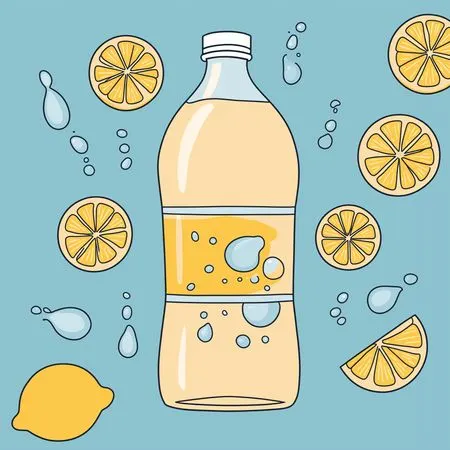 Lemonade With Lemon Slices  AI Image