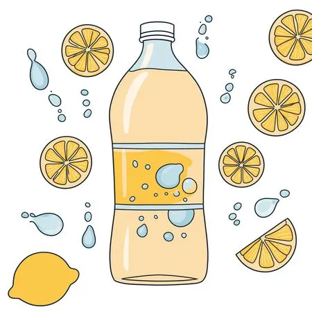 Lemonade With Lemon Slices  AI Image