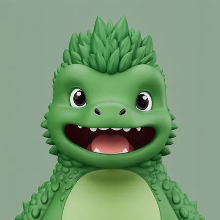 Lindo personaje de dinosaurio  Imagen AI