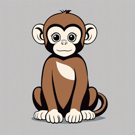 Macaco fofo  Imagem de IA
