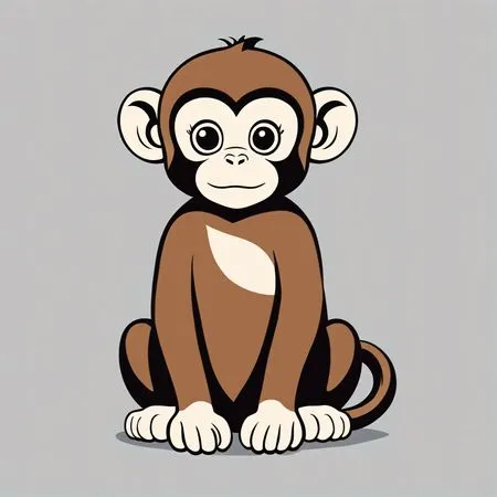 Macaco fofo  Imagem de IA