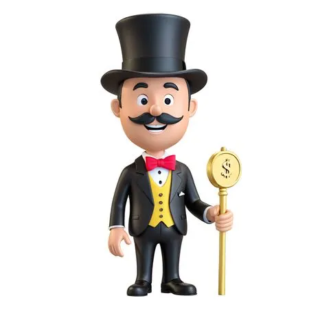 Magician Holding A Dollar-sign Cane  AI Image
