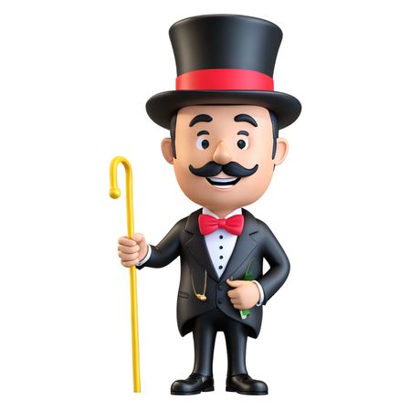 Magician In Formal Attire With A stick  AI Image