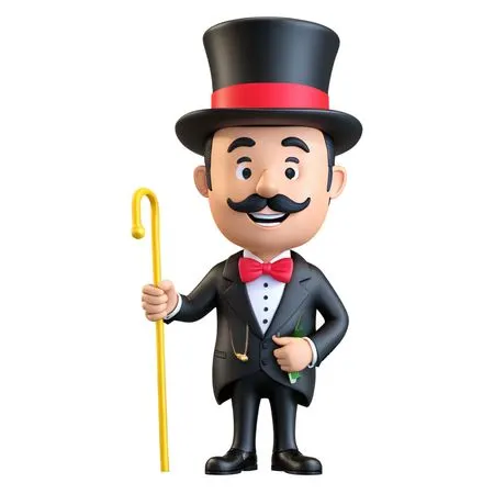 Magician In Formal Attire With A stick  AI Image