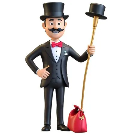 Magician With A Top Hat And magic Stick  AI Image