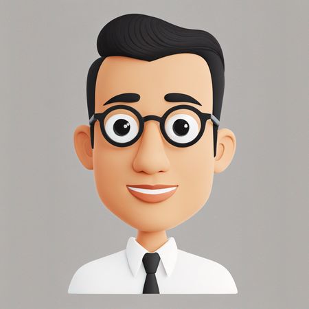Male Avatar With Glasses  AI Image