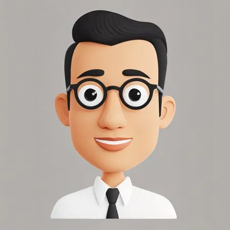 Male Avatar With Glasses  AI Image