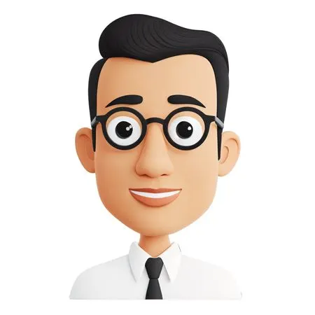 Male Avatar With Glasses  AI Image