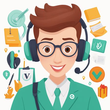 Male Friendly Customer Service Agent  AI Image