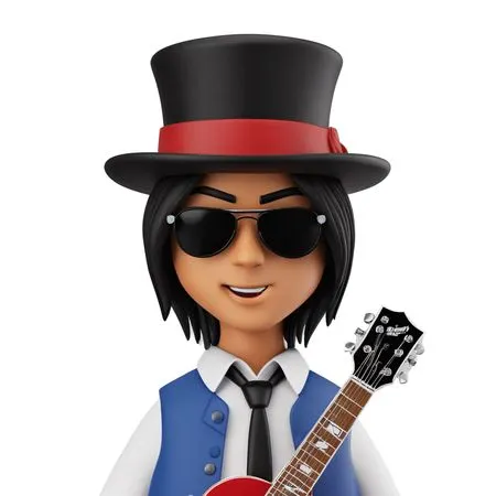 Male Musician With A Guitar  AI Image