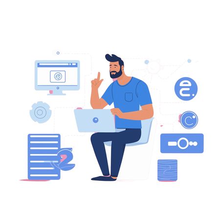 Male Programmer Working On Laptop  AI Image