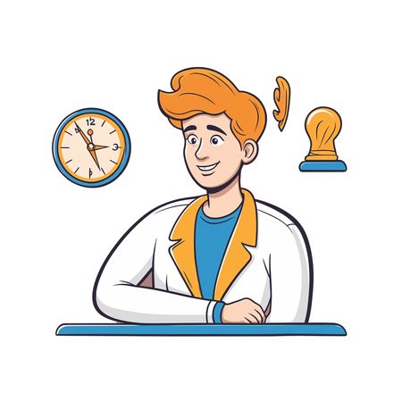 Male scientist thinking about idea  AI Image