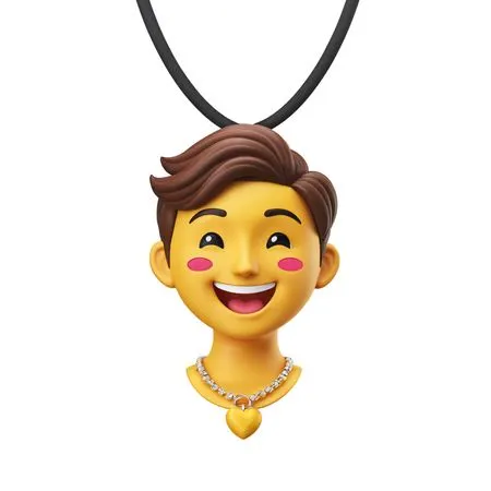 Man Face With Necklace  AI Image