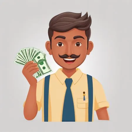 Man Holding Cash With A Smile  AI Image