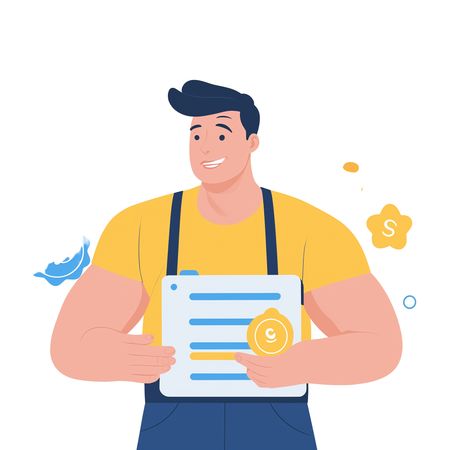 Man Holding Document  AI Image