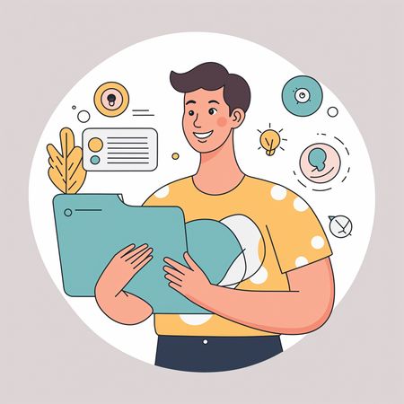 Man Holding Documents With Creative  AI Image