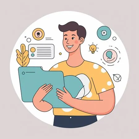 Man Holding Documents With Creative  AI Image