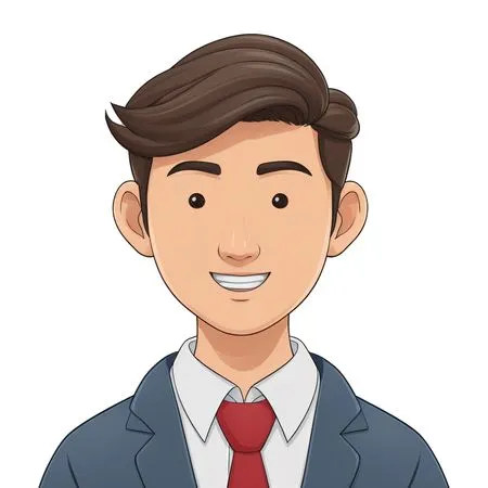 Man In A Suit And Tie Smiling  AI Image