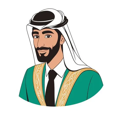 Man In Traditional Arab Attire  AI Image