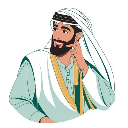 Man In Traditional Attire Smiling  AI Image