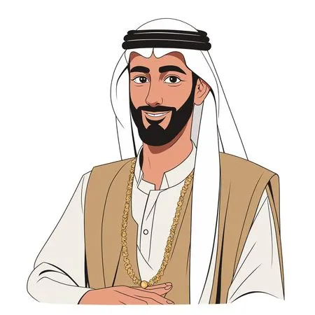 Man In Traditional Middle Eastern Attire  AI Image
