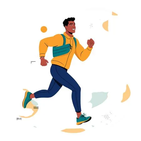 Man Jogging Energetically  AI Image