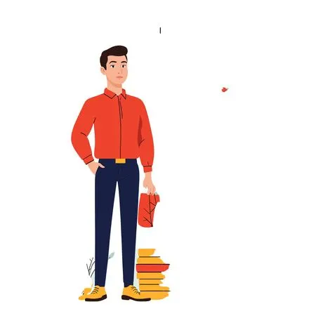 Man standing amidst a collection of decorative Asian elements  AI Image
