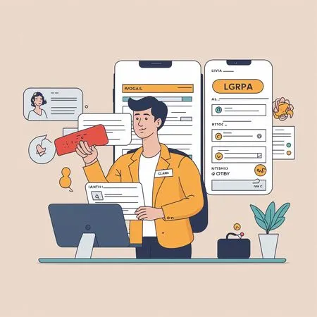 작업장에서 디지털 도구를 사용하는 남자  AI 이미지