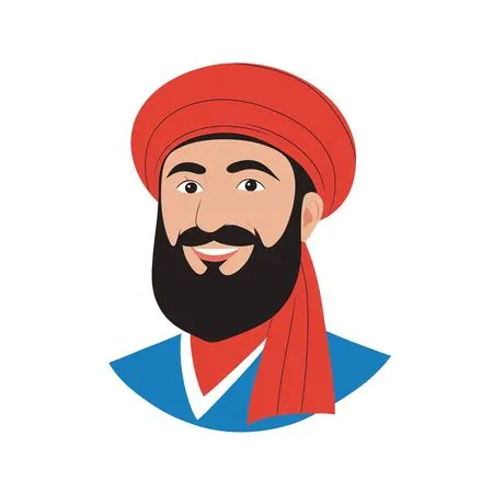 Man With Turban And Beard  AI Image
