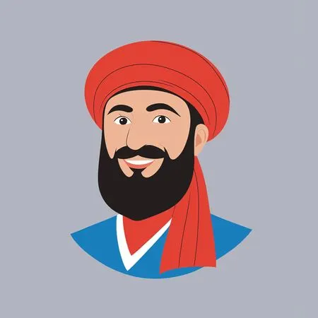 Man With Turban And Beard  AI Image