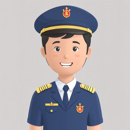 Menino em uniforme de piloto  Imagem de IA