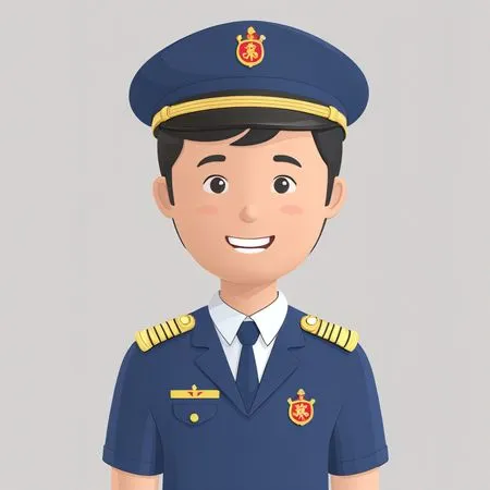 Menino em uniforme de piloto  Imagem de IA