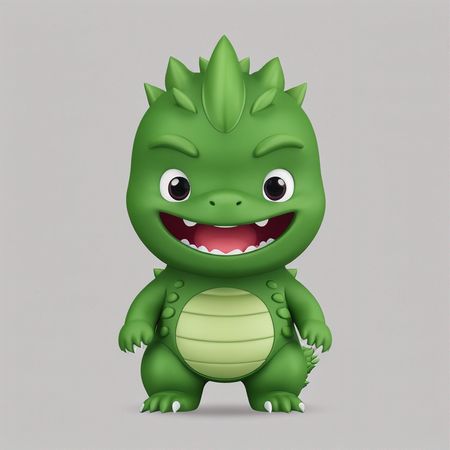 Personnage mignon de dinosaure  Image IA