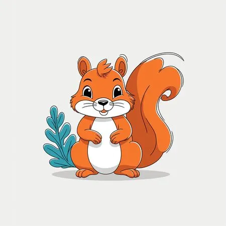 Écureuil mignon  Image IA