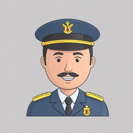 正式な制服を着た軍のパイロット  AI画像